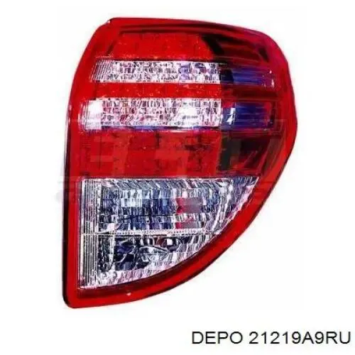 Стекло фонаря заднего внешнего правого 21219A9RA Depo/Loro/Abakus