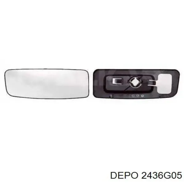Стекло левого зеркала заднего вида 2436G05 Depo/Loro