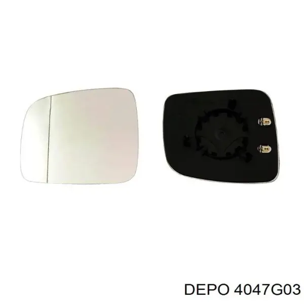 Стекло левого зеркала заднего вида 4047G03 Depo/Loro/Abakus