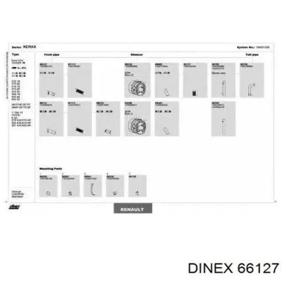 Труба приемная (штаны) глушителя передняя DINEX 66127