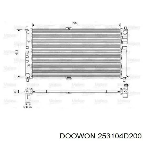 Радиатор 253104D200 Doowon