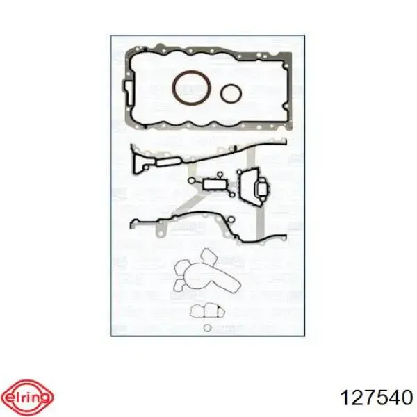 Комплект прокладок двигателя нижний Elring 127540