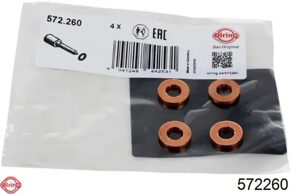 572260 Elring Кольцо форсунки инжектора, посадочное