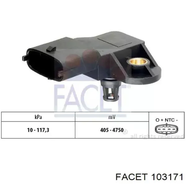 Датчик абсолютного давления 261230299 Bosch