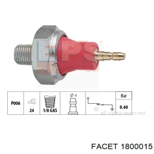 Датчик давления масла 986345003 Bosch