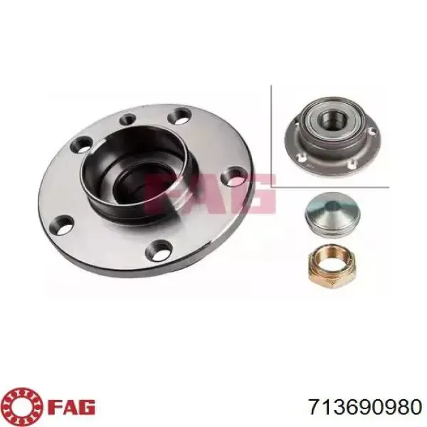 Задняя ступица 51810086 Fiat/Alfa/Lancia