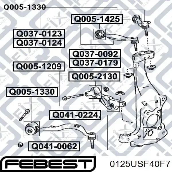 Рычаг передней подвески левый Q0371590 Q-fix