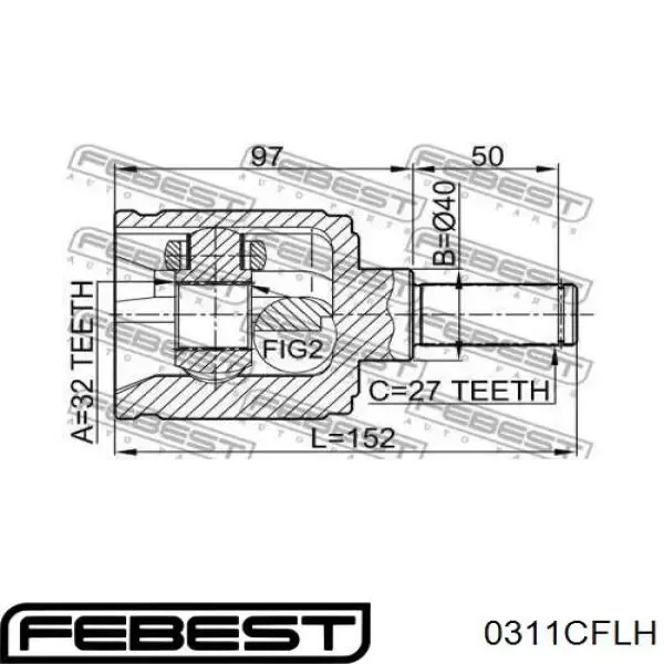 Шарнир угловых скоростей передний левый Pascal G74018 цена, от
