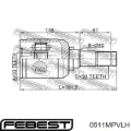 Шрус внутренний левый Mazda MPV LW