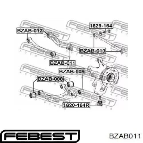 Сайлентблок заднего верхнего рычага MB0632 Polycraft