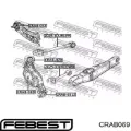 Сайлентблок цапфы задней FEBEST CRAB069