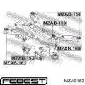 Сайлентблок траверсы крепления заднего редуктора передний MAZDA DFR92868X