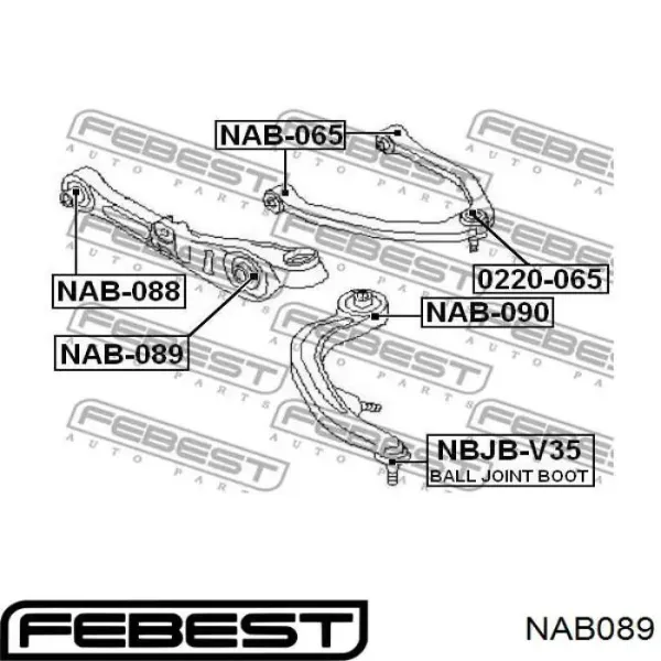 Сайлентблок переднего рычага 54500AL801 Nissan/Infiniti