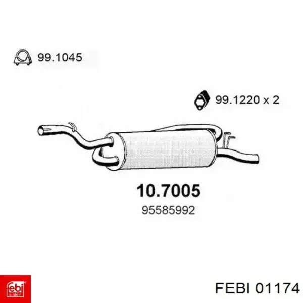 Цилиндр тормозной колесный 01174 Febi