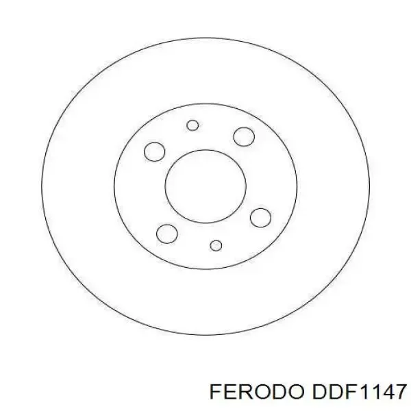 Передние тормозные диски DDF1147 Ferodo