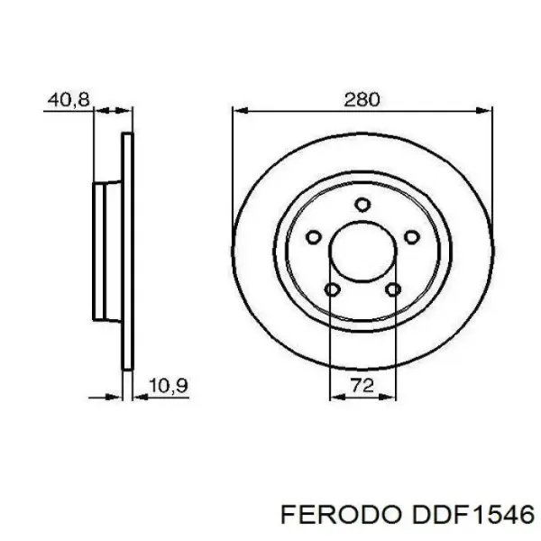 Тормозные диски DDF1546 Ferodo