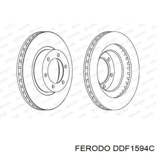 Передние тормозные диски DDF1594C Ferodo