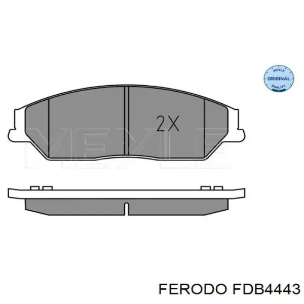 Передние тормозные колодки FDB4443 Ferodo