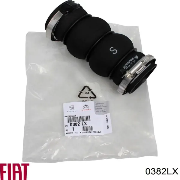 Патрубок интеркулера 0382LX Fiat/Alfa/Lancia