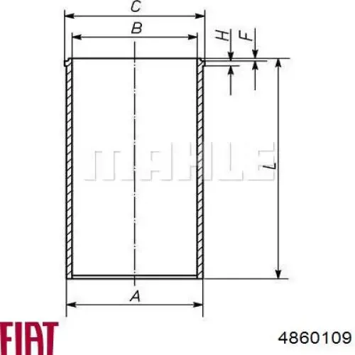 Гильза поршневая 4860109 Fiat/Alfa/Lancia
