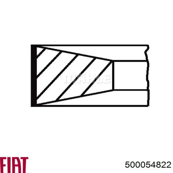 Комплект поршневых колец на 1 цилиндр, 2-й ремонт (+0,50) 500054822 Fiat/Alfa/Lancia