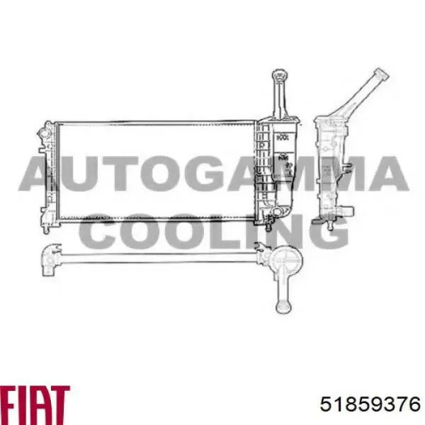 Радиатор 51859376 Fiat/Alfa/Lancia