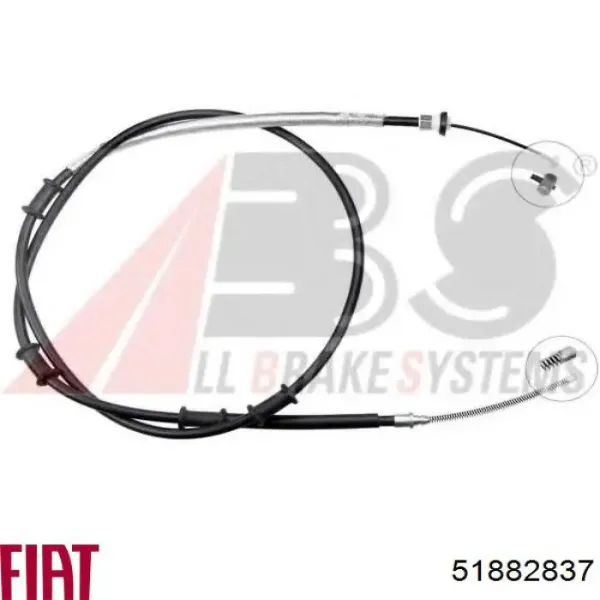 Задний трос ручника 51882837 Fiat/Alfa/Lancia