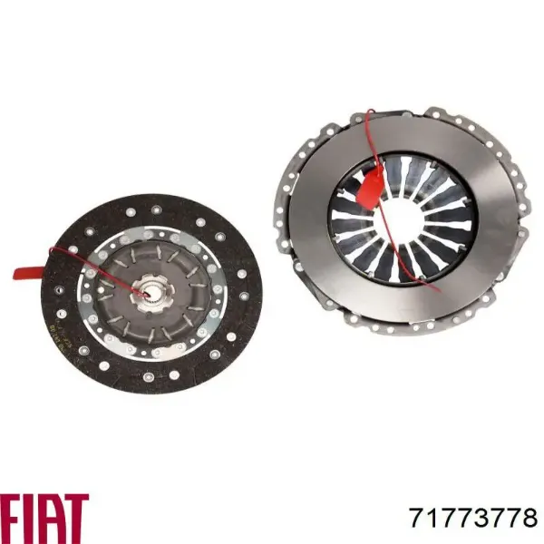 Комплект сцепления (3 части) Fiat/Alfa/Lancia 71773778 цена, от