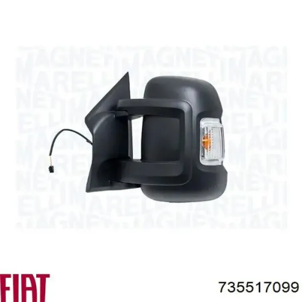 Левое боковое зеркало 735517099 Fiat/Alfa/Lancia