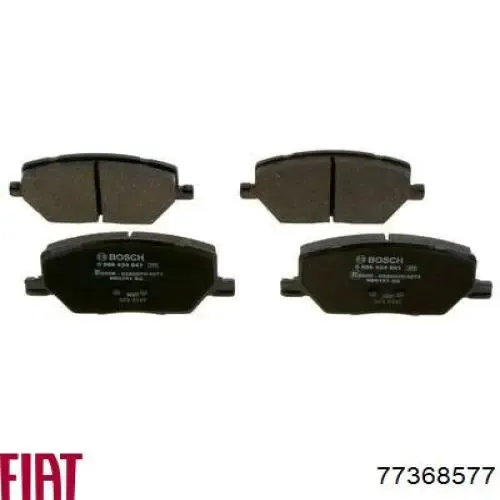 Передние тормозные колодки 77368577 Fiat/Alfa/Lancia