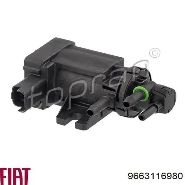 Клапан преобразователь давления наддува (соленоид) 9663116980 Fiat/Alfa/Lancia
