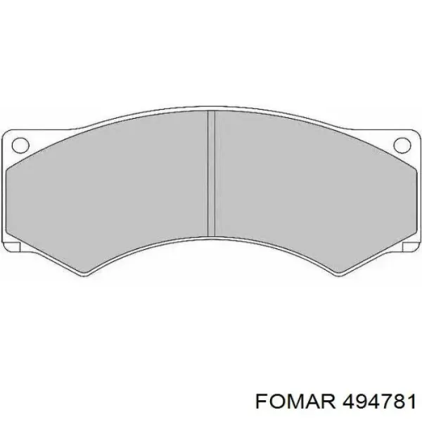 Передние тормозные колодки 494781 Fomar Roulunds
