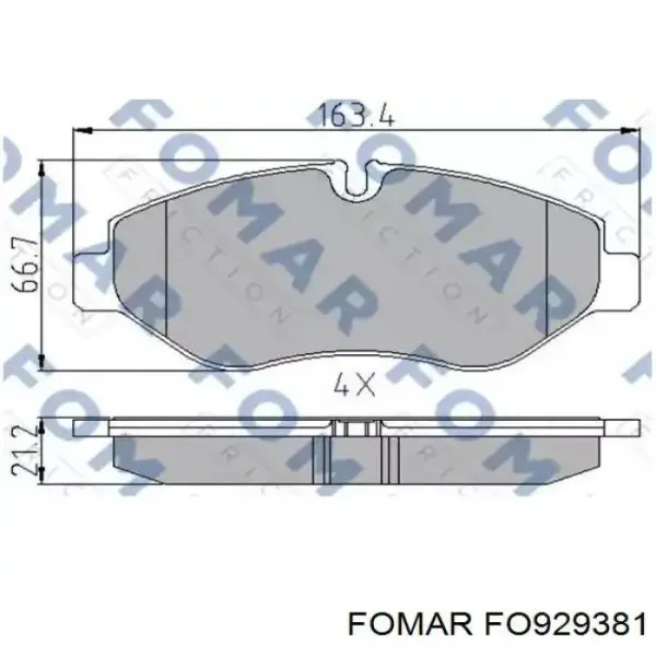 FO929381 Fomar Roulunds Колодки передние