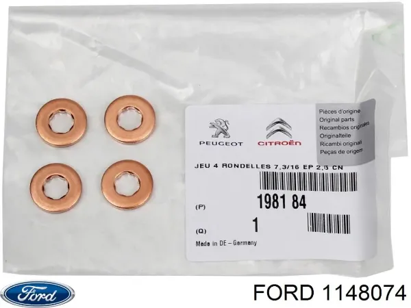 Кольцо форсунки инжектора посадочное Ford 1148074