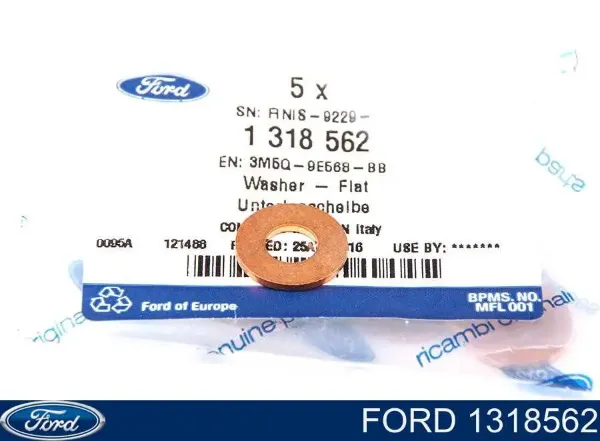 1318562 Ford Кольцо форсунки инжектора, посадочное
