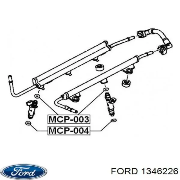 Кольцо (шайба) форсунки инжектора посадочное Ford 1346226 цена, от