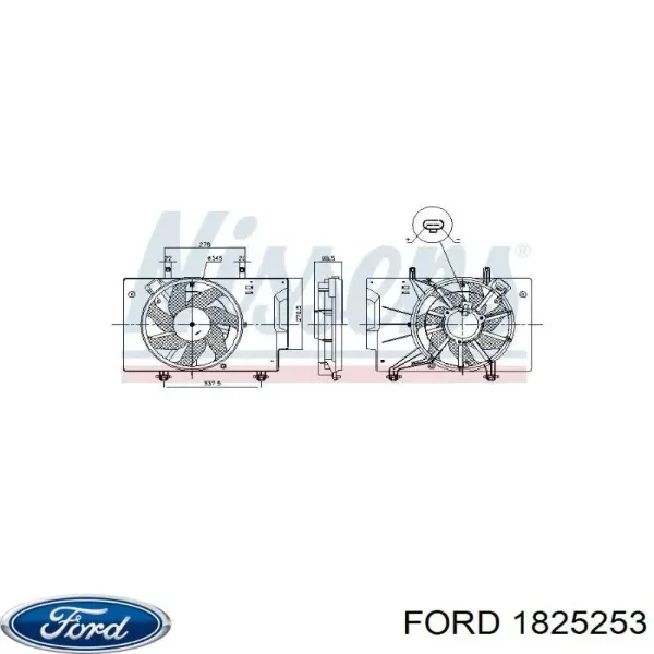 Диффузор вентилятора в сборе с мотором и крыльчаткой 1768050 Ford
