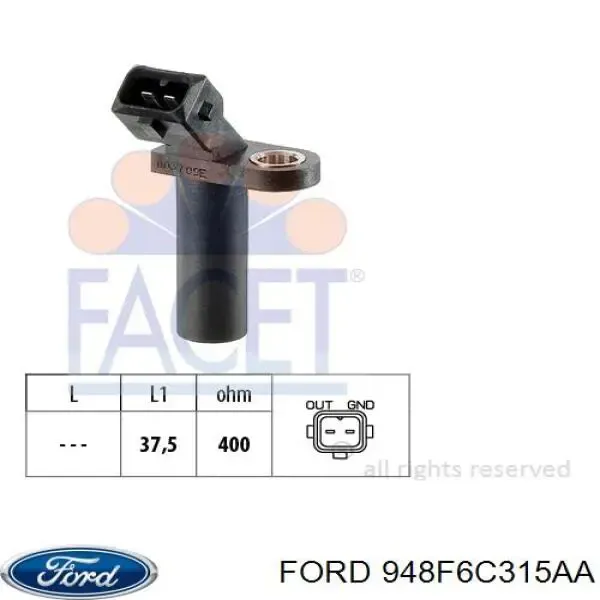 Датчик положения коленвала Ford 948F6C315AA
