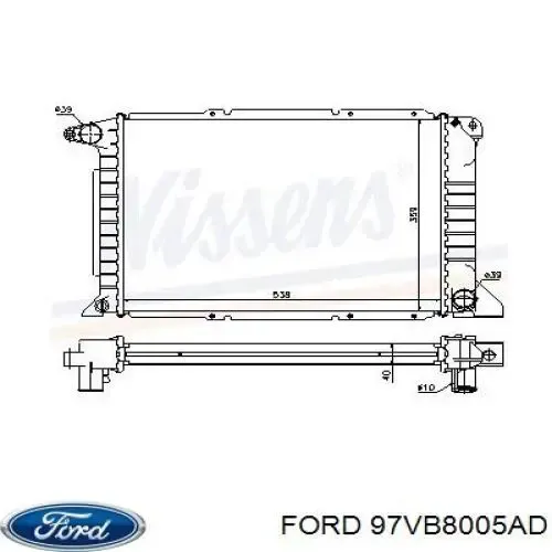 Радиатор 97VB8005AD Ford