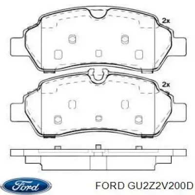 Задние тормозные колодки GU2Z2V200D Ford