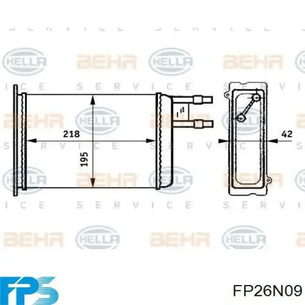 Радиатор печки FP26N09 FPS
