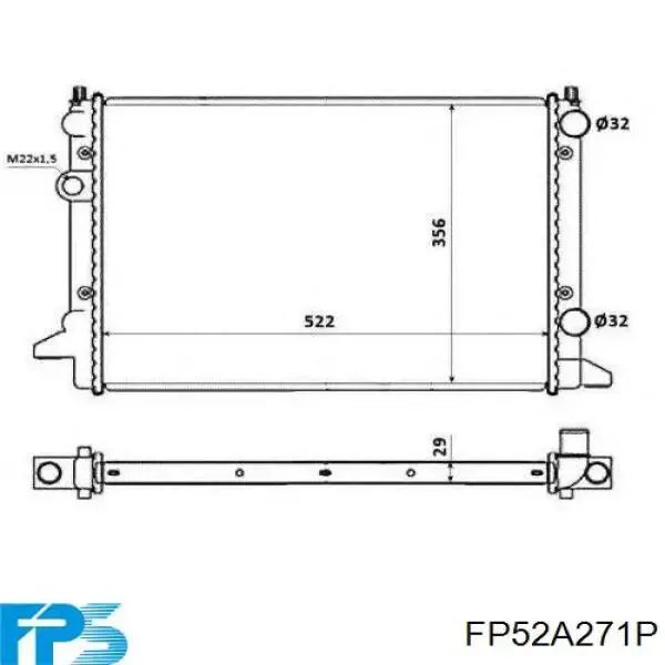 Радиатор FP52A271P FPS