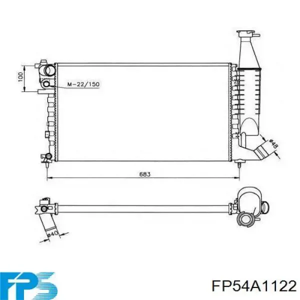 Радиатор FP54A1122 FPS