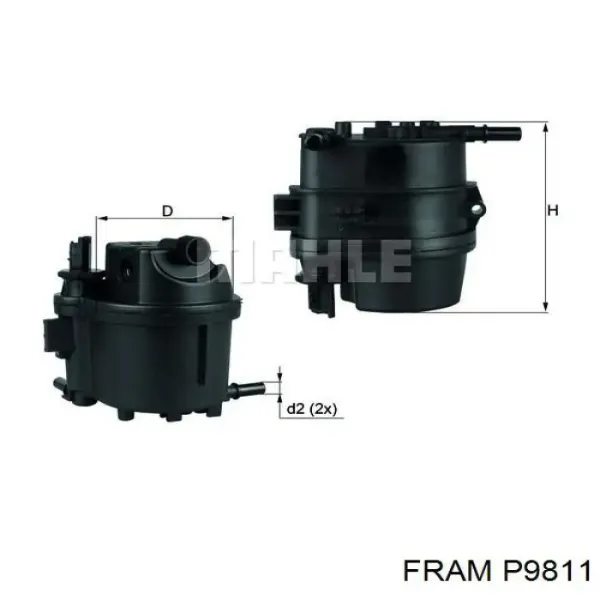 Топливный фильтр P9811 Fram