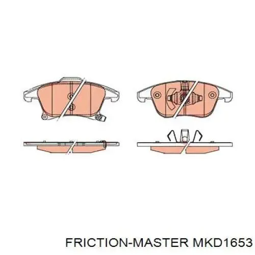 Передние тормозные колодки MKD1653 Friction Master