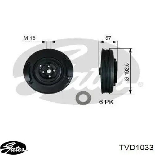 Шкив коленвала TVD1033 Gates