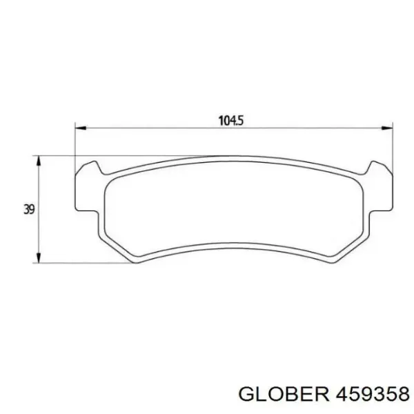 Задние тормозные колодки 459358 Glober