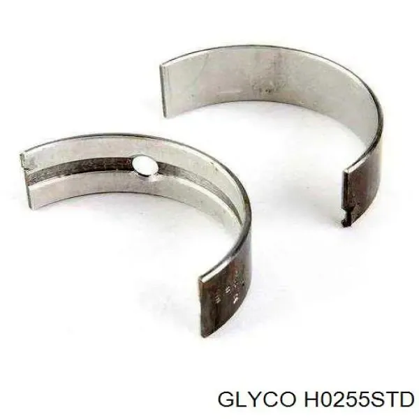 Вкладыши коленвала коренные, комплект, стандарт (STD) H0255STD Glyco