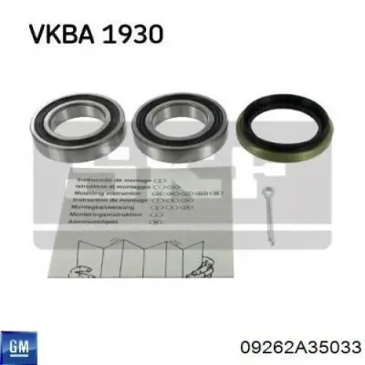 Подшипник полуоси переднего моста GM 09262A35033
