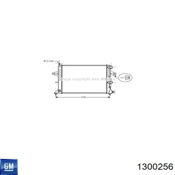 Радиатор 1300256 General Motors
